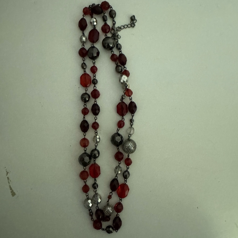 Elegant Multi-Color Beaded Necklace- Stackable
